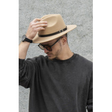 Чоловічий Капелюх Fedora З Ремінцем Beige