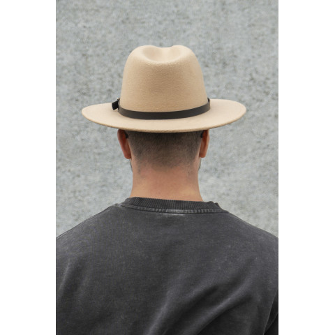 Чоловічий Капелюх Fedora З Ремінцем Beige