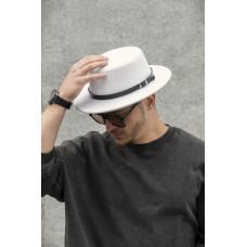Чоловічий Капелюх Without Walter З Ремінцем White