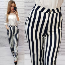 Штани в вертикальну смужку, арт. 188, синя смужка