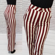 Штани в вертикальну смужку, арт. 188, бордо смужка