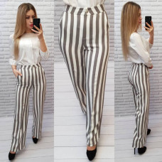 Штани в вертикальну смужку, арт. 188, сіра смужка