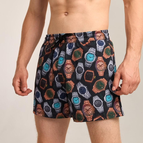 Шорти для плавання Pobedov Pool day Hodynnyky Чорний