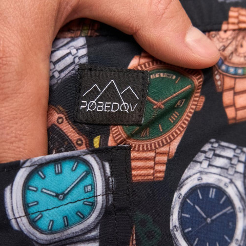 Шорти для плавання Pobedov Pool day Hodynnyky Чорний