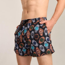 Шорти для плавання Pobedov Pool day Hodynnyky Чорний