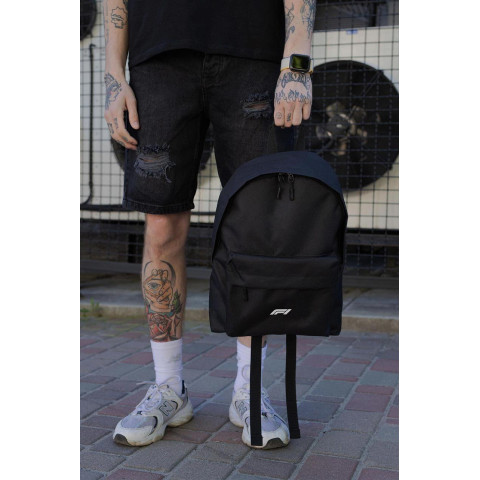 Чоловічий Повсякденний Рюкзак Шкільний Without Compact З Принтом F1White Black