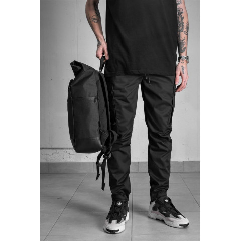 Чоловічий Повсякденний Рюкзак Роллтоп Шкільний Without З Принтом 1702 Black