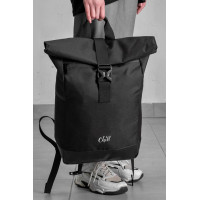 Жіночий Повсякденний Рюкзак Роллтоп Шкільний Without З Принтом Chill Black