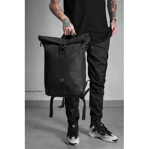 Чоловічий Повсякденний Рюкзак Роллтоп Шкільний Without З Принтом Crown Black