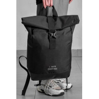 Жіночий Повсякденний Рюкзак Роллтоп Шкільний Without З Принтом Hate Black
