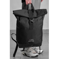 Жіночий Повсякденний Рюкзак Роллтоп Шкільний Without З Принтом Hate Black