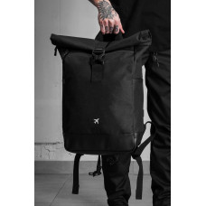 Чоловічий Повсякденний Рюкзак Роллтоп Шкільний Without З Принтом Plane Black