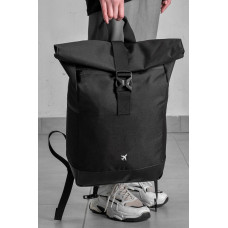 Жіночий Повсякденний Рюкзак Роллтоп Шкільний Without З Принтом Plane Black