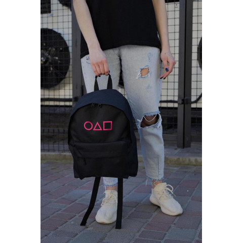 Повсякденний Рюкзак Шкільний Для Дівчинки Without Compact З Принтом Гра В Кальмара Black