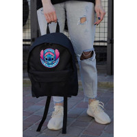 Повсякденний Рюкзак Шкільний Для Дівчинки Without Compact З Принтом Стіч Black