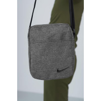 Барсетка сірий меланж Nike з чорним лого