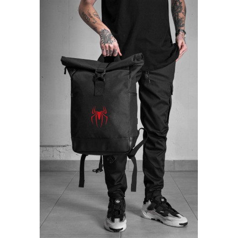Повсякденний Рюкзак Роллтоп Шкільний Для Хлопчика Without З Принтом Людина-Павук Black