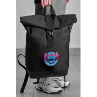 Повсякденний Рюкзак Роллтоп Шкільний Для Дівчинки Without З Принтом Стіч Black