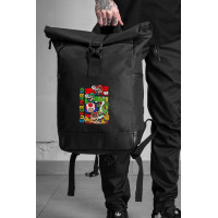 Повсякденний Рюкзак Роллтоп Шкільний Для Хлопчика Without З Принтом Супер Маріо Black