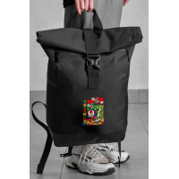 Повсякденний Рюкзак Роллтоп Шкільний Для Дівчинки Without З Принтом Супер Маріо Black