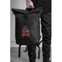 Повсякденний Рюкзак Роллтоп Шкільний Для Дівчинки Without З Принтом Тачки Black