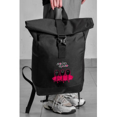 Повсякденний Рюкзак Роллтоп Шкільний Для Дівчинки Without З Принтом Squid Game Black