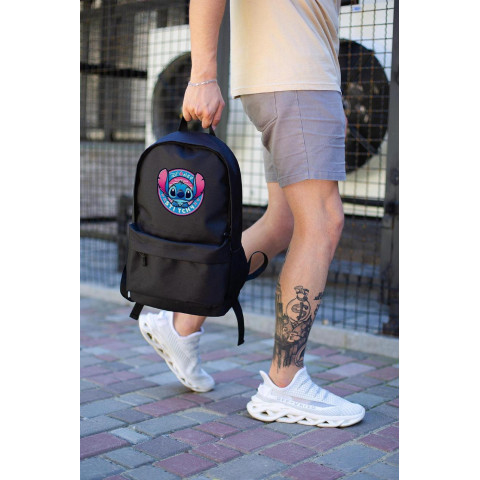 Повсякденний Рюкзак Шкільний Для Хлопчика Without З Принтом Стіч Black