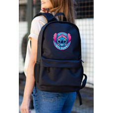 Повсякденний Рюкзак Шкільний Для Дівчинки Without З Принтом Стіч Black