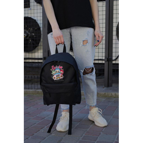 Повсякденний Рюкзак Для Хлопчика Without Compact З Принтом Лабубу Black