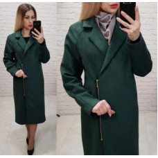 Замшеве пальто, арт. М100, колір пляшка