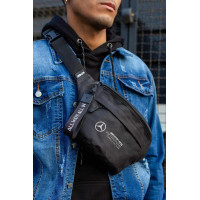 Чоловіча Сумка Бананка Барсетка Через Плече Without з Принтом AMG Black