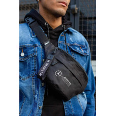 Чоловіча Сумка Бананка Барсетка Через Плече Without з Принтом AMG Black