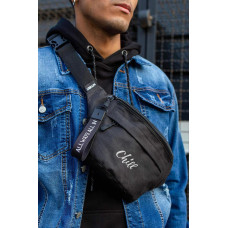 Чоловіча Сумка Бананка Барсетка Через Плече Without з Принтом Chill Black