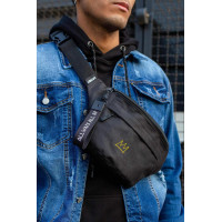 Чоловіча Сумка Бананка Барсетка Через Плече Without з Принтом Crown Black