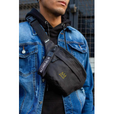 Чоловіча Сумка Бананка Барсетка Через Плече Without з Принтом Crown Black