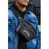 Чоловіча Сумка Бананка Барсетка Через Плече Without з Принтом Culture Black