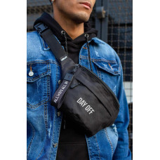 Чоловіча Сумка Бананка Барсетка Через Плече Without з Принтом DayOff Black