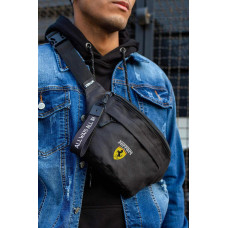 Чоловіча Сумка Бананка Барсетка Через Плече Without з Принтом Ferrari Black