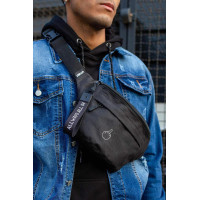 Чоловіча Сумка Бананка Барсетка Через Плече Without з Принтом Finger Black