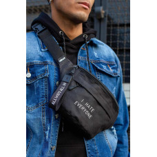 Чоловіча Сумка Бананка Барсетка Через Плече Without з Принтом Hate Black