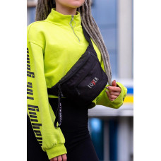 Жіноча Сумка Бананка Барсетка Через Плече Without з Принтом Lover Black