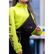 Жіноча Сумка Бананка Барсетка Через Плече Without з Принтом Pizza Black