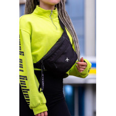 Жіноча Сумка Бананка Барсетка Через Плече Without з Принтом Plane Black