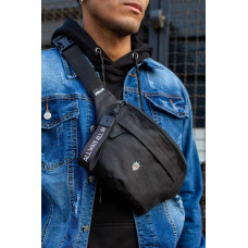 Чоловіча Сумка Бананка Барсетка Через Плече Without з Принтом Rick Black