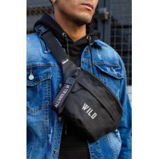 Чоловіча Сумка Бананка Барсетка Через Плече Without з Принтом Wild Black