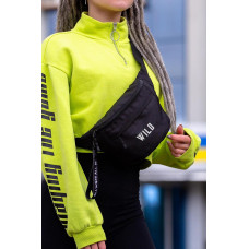 Жіноча Сумка Бананка Барсетка Через Плече Without з Принтом Wild Black