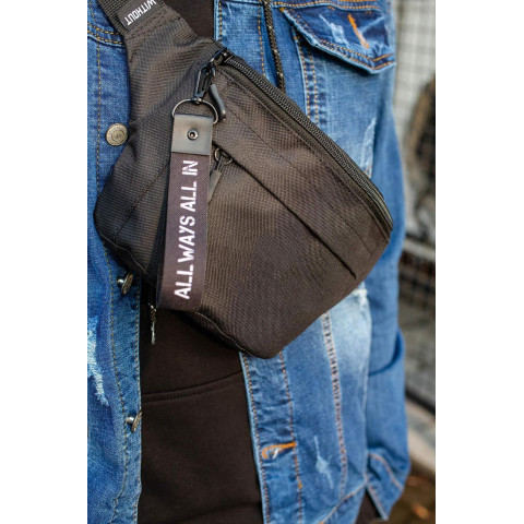 Чоловіча Сумка Бананка Барсетка Через Плече Without Basic Black