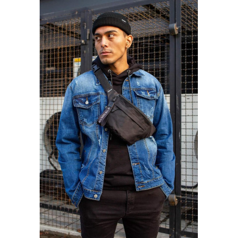 Чоловіча Сумка Бананка Барсетка Через Плече Without Basic Black