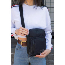 Жіноча Сумка Месенджер Барсетка Через Плече Without з Принтом Hate Black