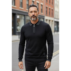 Джемпер поло STEFANO RICCI чорний SwiatSR008